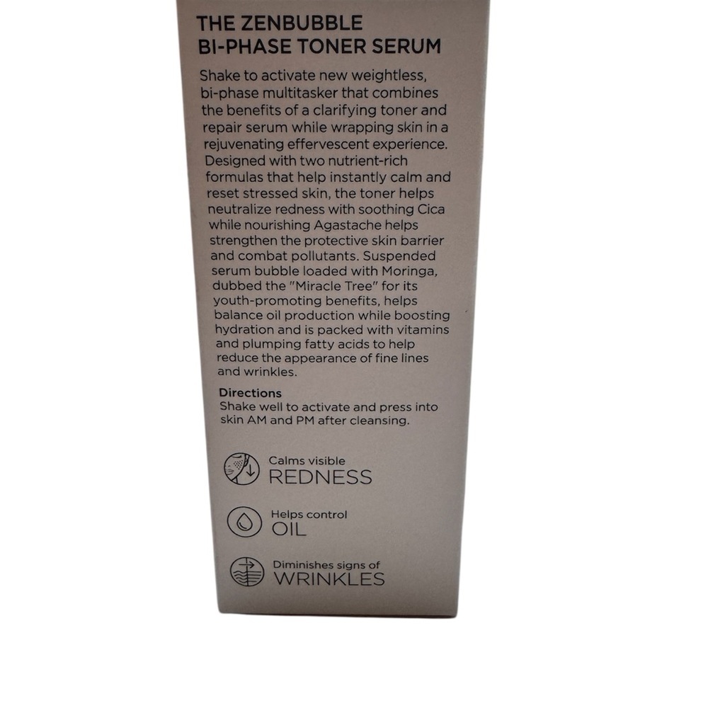 NWT BeautyBio ZenBubble Bi-Phase Toner Serum 1.7 fl oz sealed in box - Picture 5 of 6